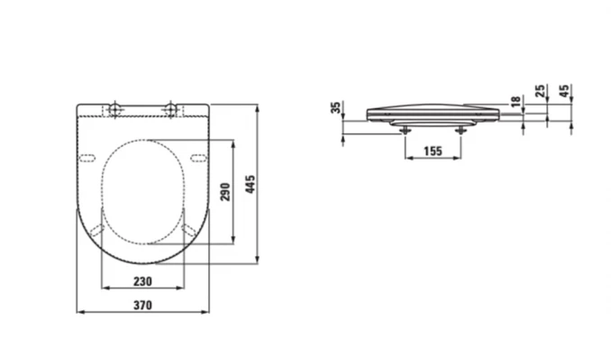 Daska LAUFEN PRO slim softclose black matt