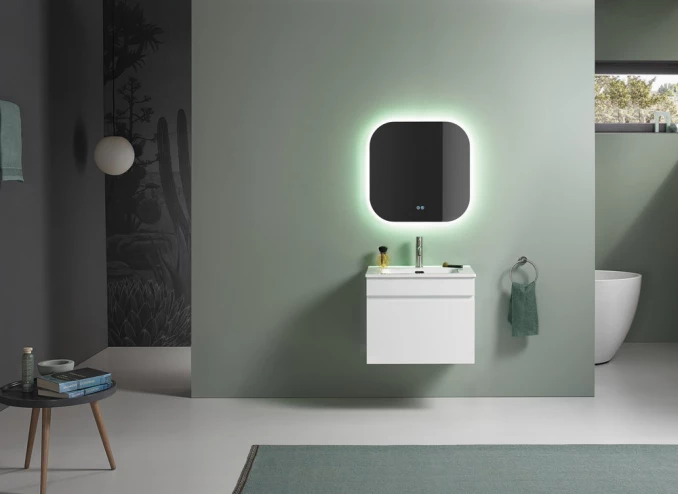 Toaletni ormarić UNILINE LUMA 600 sa lavaboom, soft close fioka