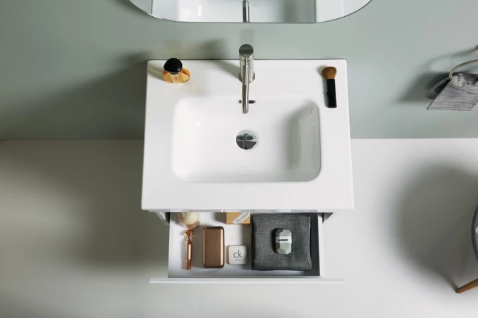 Toaletni ormarić UNILINE LUMA 600 sa lavaboom, soft close fioka