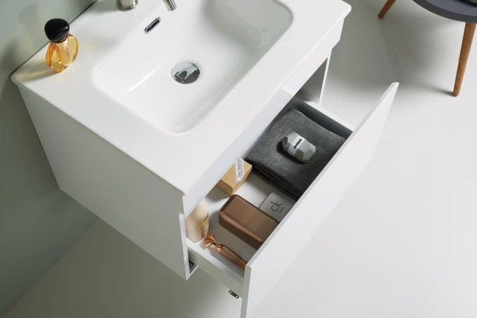 Toaletni ormarić UNILINE LUMA 600 sa lavaboom, soft close fioka