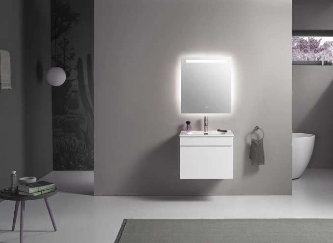 Toaletni ormarić UNILINE LUMA 600 sa lavaboom, soft close fioka