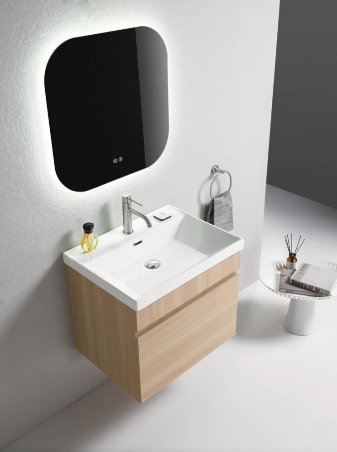 Toaletni ormarić UNILINE LUMA 601BRW sa lavaboom, soft close fioka