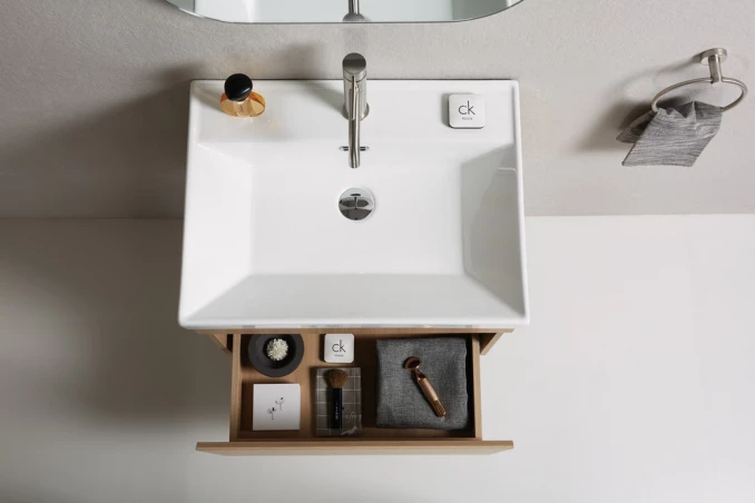 Toaletni ormarić UNILINE LUMA 601BRW sa lavaboom, soft close fioka