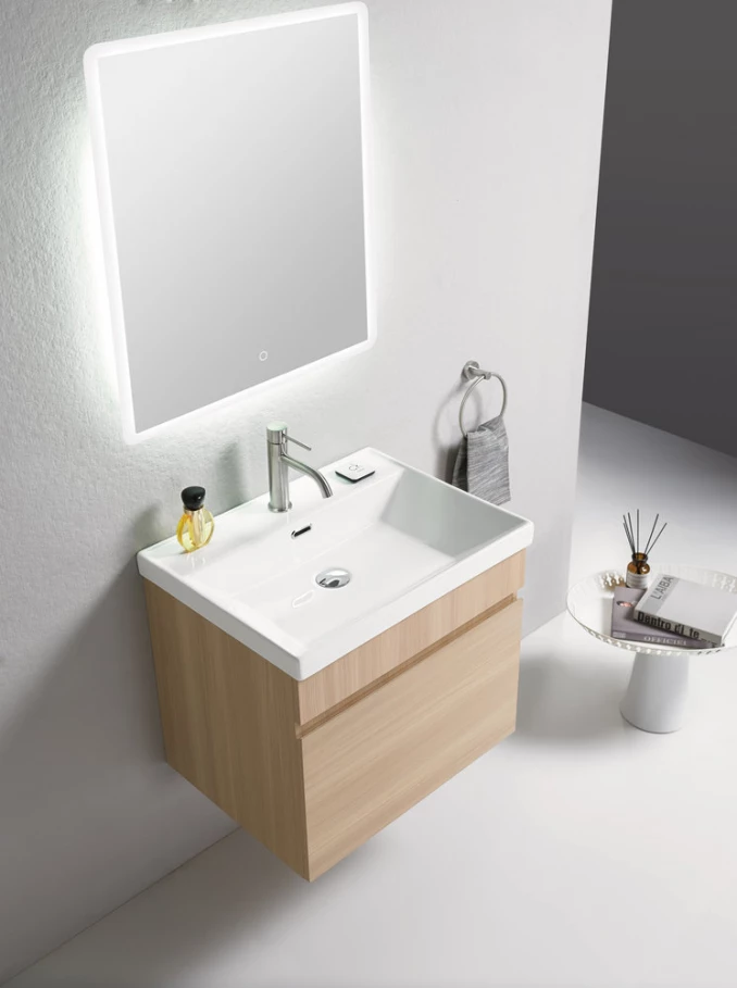 Toaletni ormarić UNILINE LUMA 601BRW sa lavaboom, soft close fioka