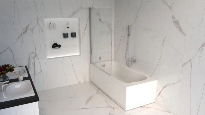 Paravan za kadu MINOTTI 1200x1500. 6mm staklo. preklopni