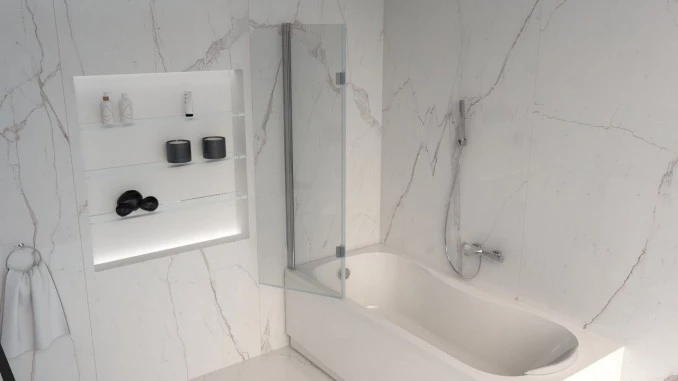 Paravan za kadu MINOTTI 1200x1500. 6mm staklo. preklopni