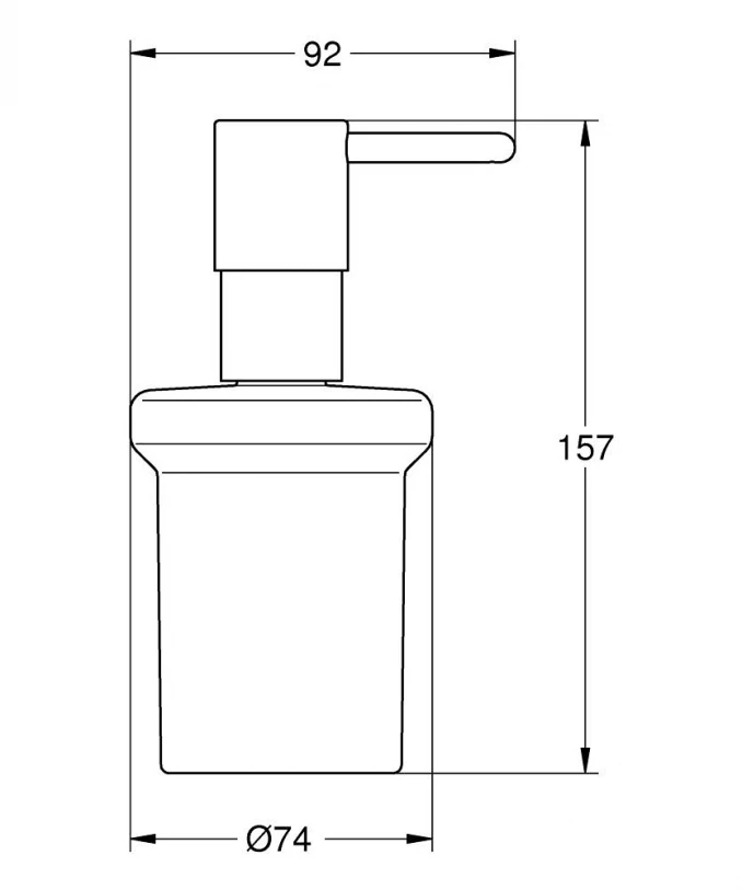 Dozer sapuna GROHE ESSENTIALS hard graphite