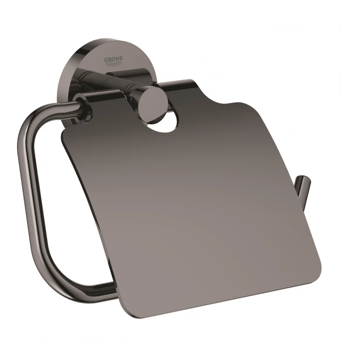 Držač toalet papira GROHE ESSENTIALS sa poklopcem hard graphite