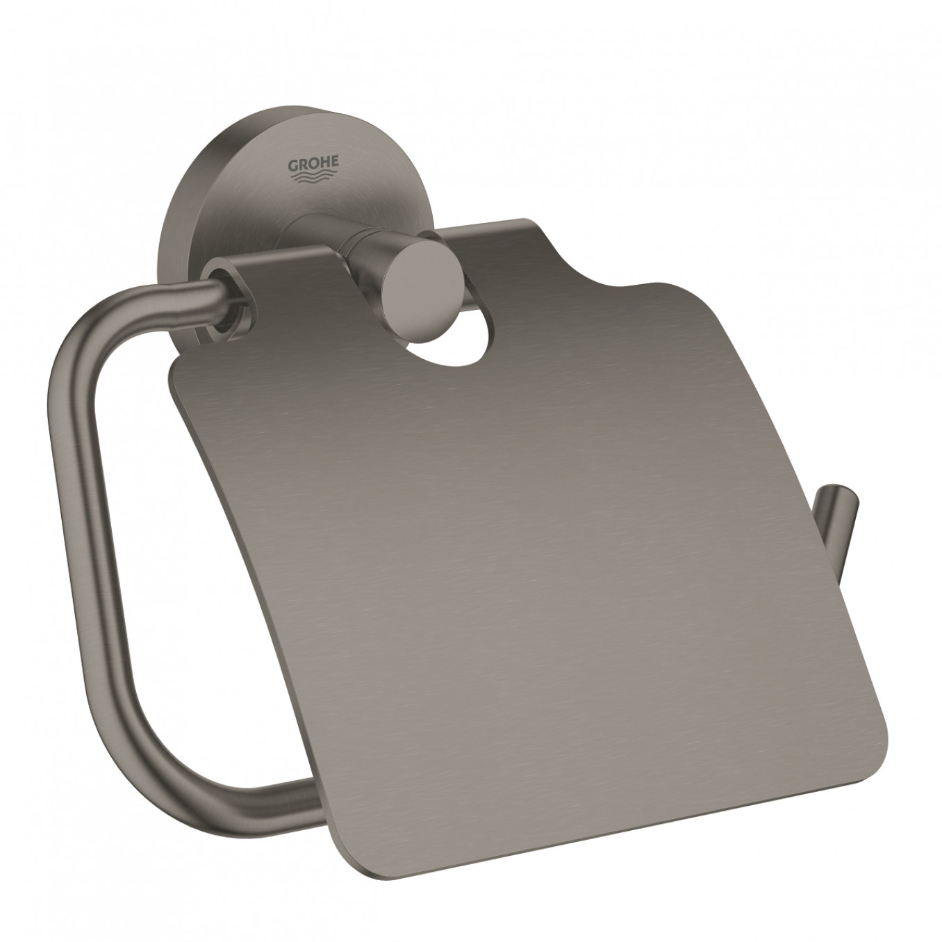 Držač toalet papira GROHE ESSENTIALS sa poklopcem brushed hard graphite