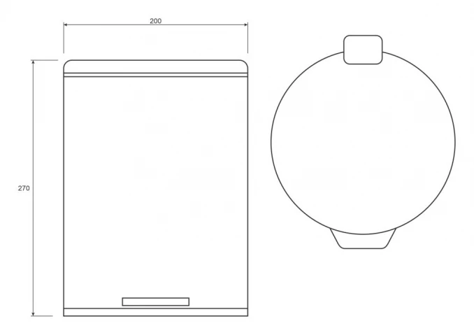 Kanta za otpatke COPEN 5L sa soft close poklopcem matt black