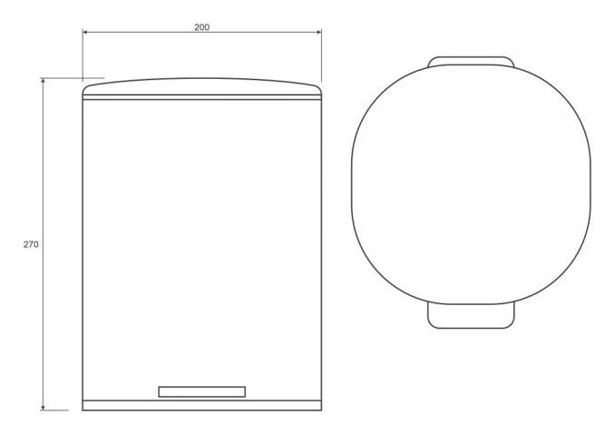 Kanta za otpatke COPEN 5L sa soft close poklopcem matt black square