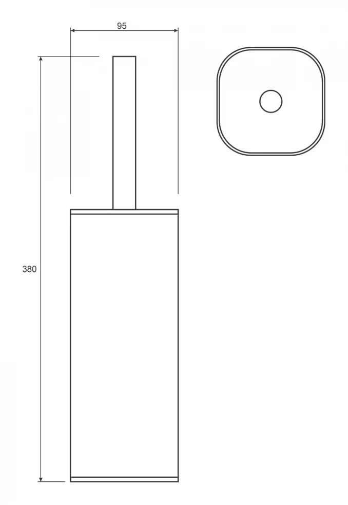 Wc četka COPEN brushed gold square