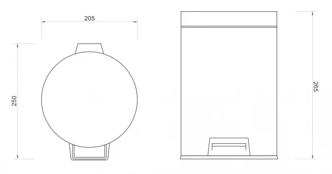 Kanta za otpatke MINOTTI 5L okrugla matt black