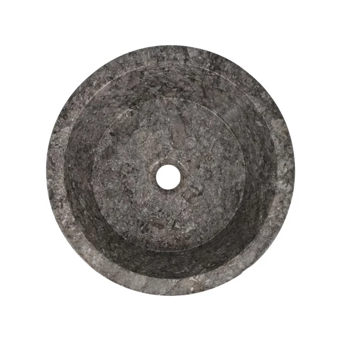 Lavabo nadgradni MINOTTI ODELISSE grey fi400x150 mermerni