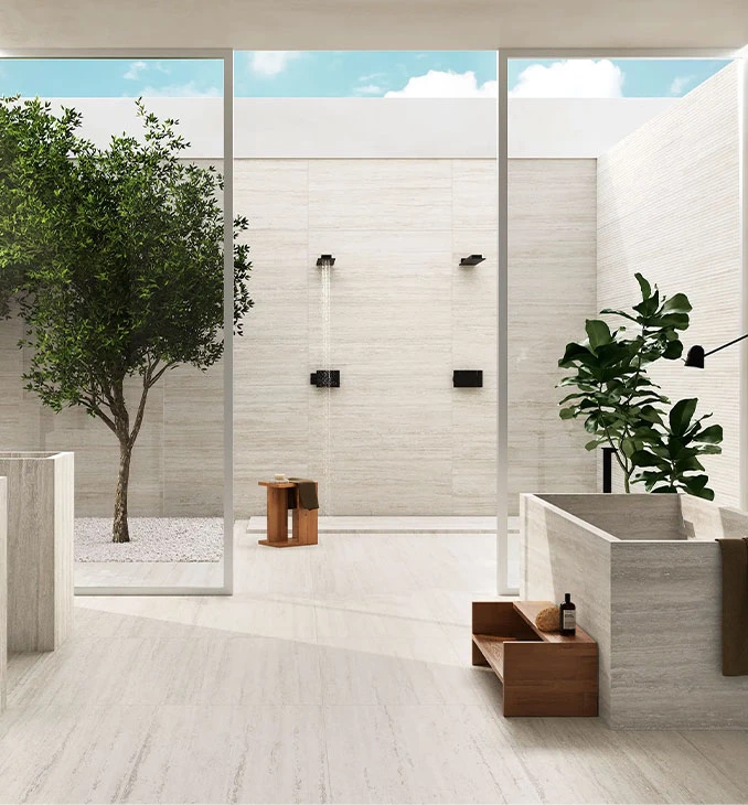 THERMAE VERSO travertino white honed 120x278 rett