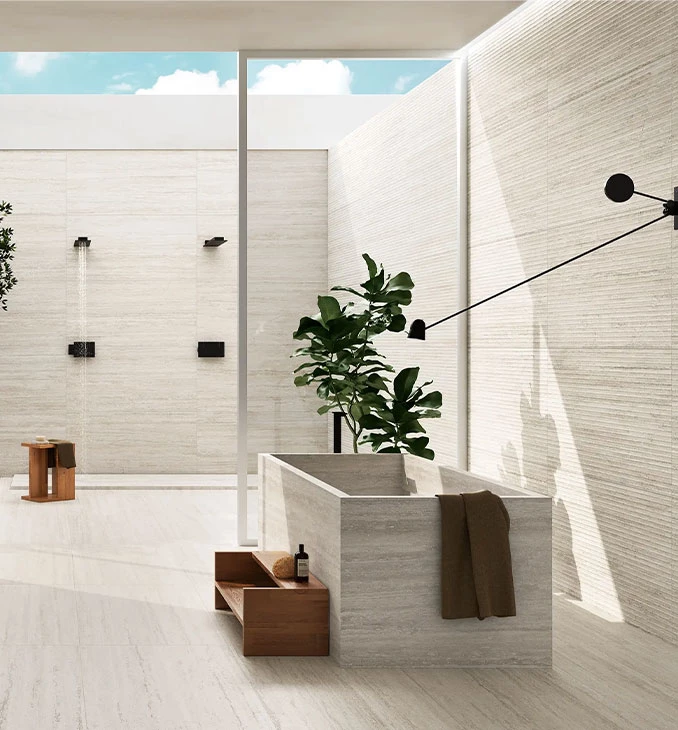 THERMAE VERSO travertino white honed 120x278 rett