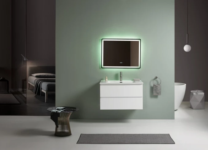 Toaletni ormarić UNILINE LUMA 800 sa lavaboom. soft close dve fioke 813x464x480