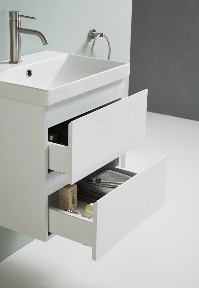 Toaletni ormarić UNILINE LUMA 500 sa lavaboom. soft close dve fioke 510x396x480