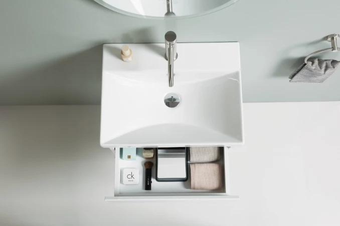 Toaletni ormarić UNILINE LUMA 500 sa lavaboom. soft close dve fioke 510x396x480