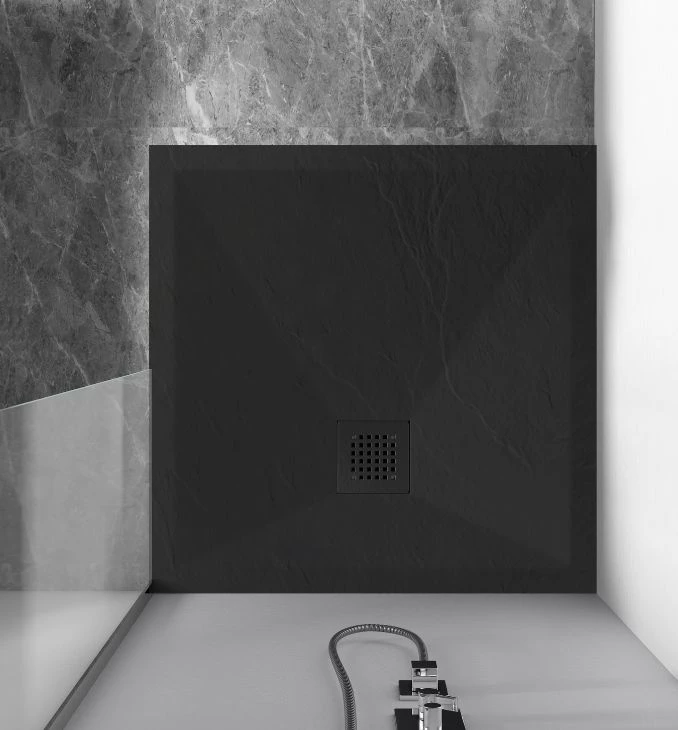 Tuš kadica COPEN SLATE BLACK 900x900x25 sa S/S black rešetkom