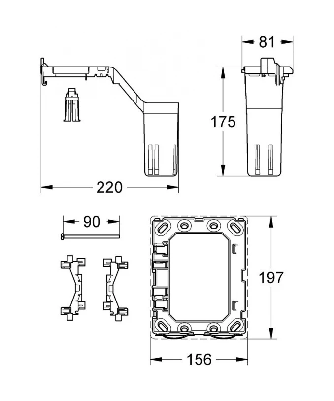 Adapter GROHE FRESH za tablete za WC šolju