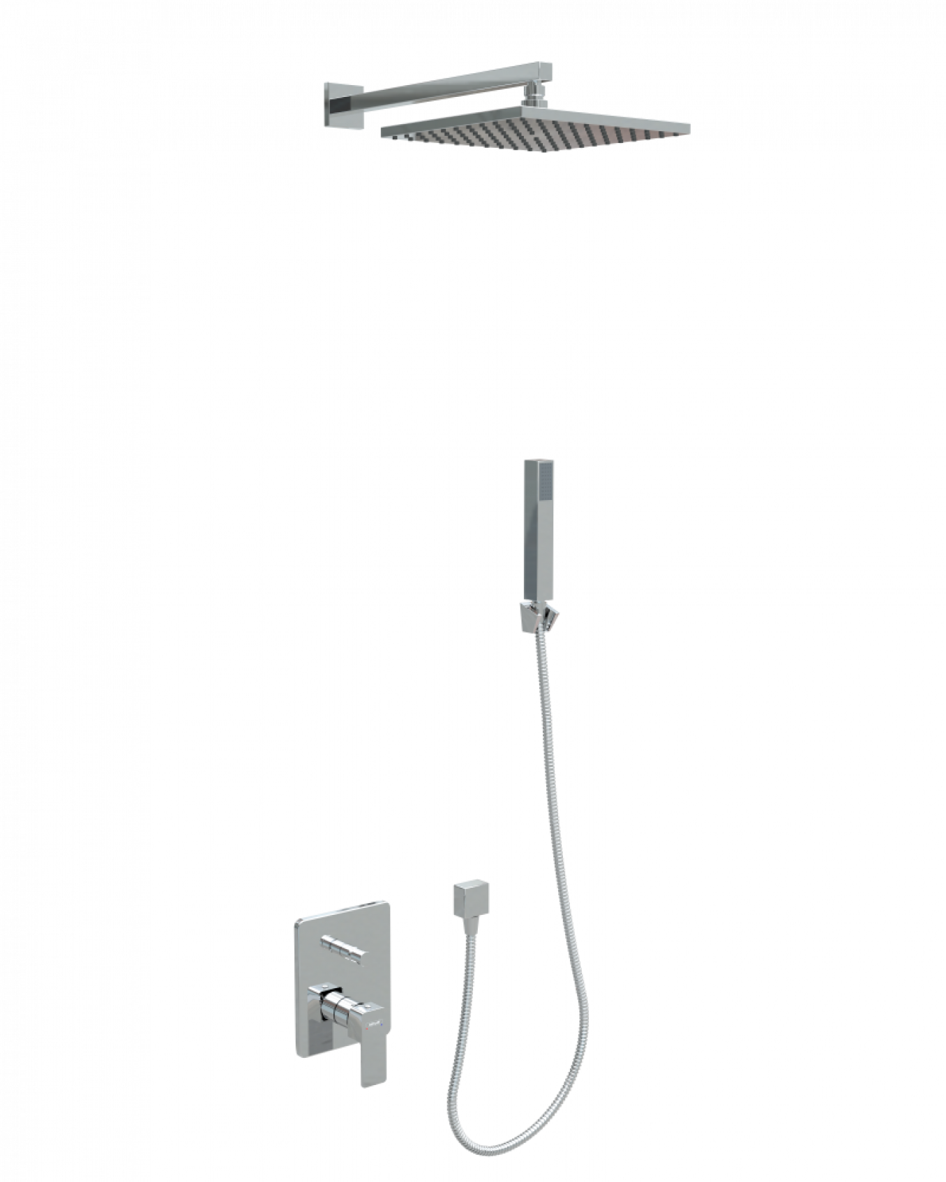 Ugradna baterija MINOTTI QUADRA sa ružom i tuš ručicom