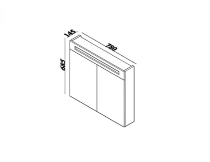 Ogledalo LINEART SHARP 800 cadiz