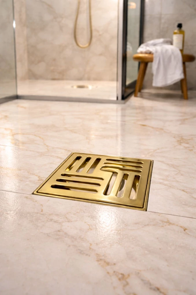 Podna rešetka PROFIL M 150x150 gold