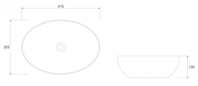Lavabo COPEN nadgradni 420x340x150