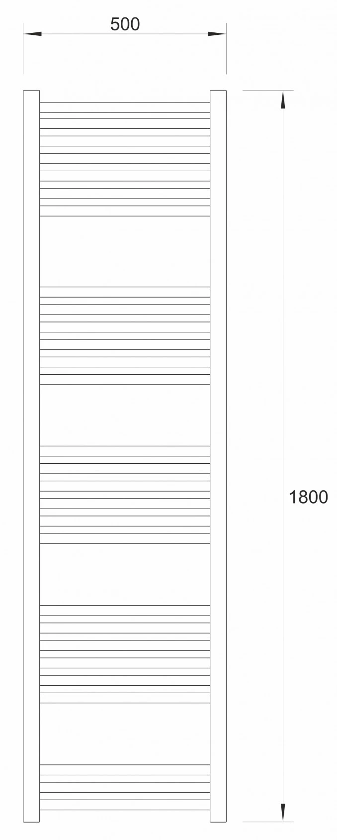 Sušač WARME WERRA 500x1800 mat crni