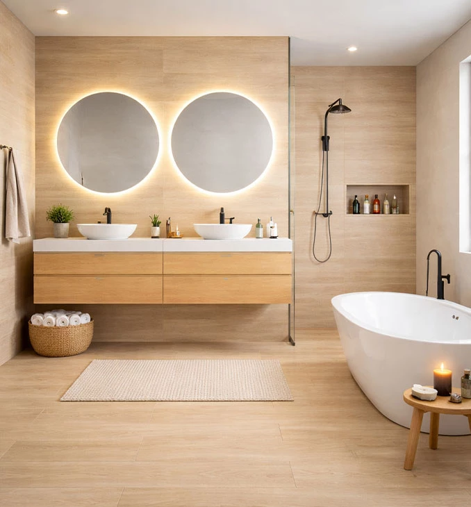 DANCE WOOD beige matt 18.5x59.8