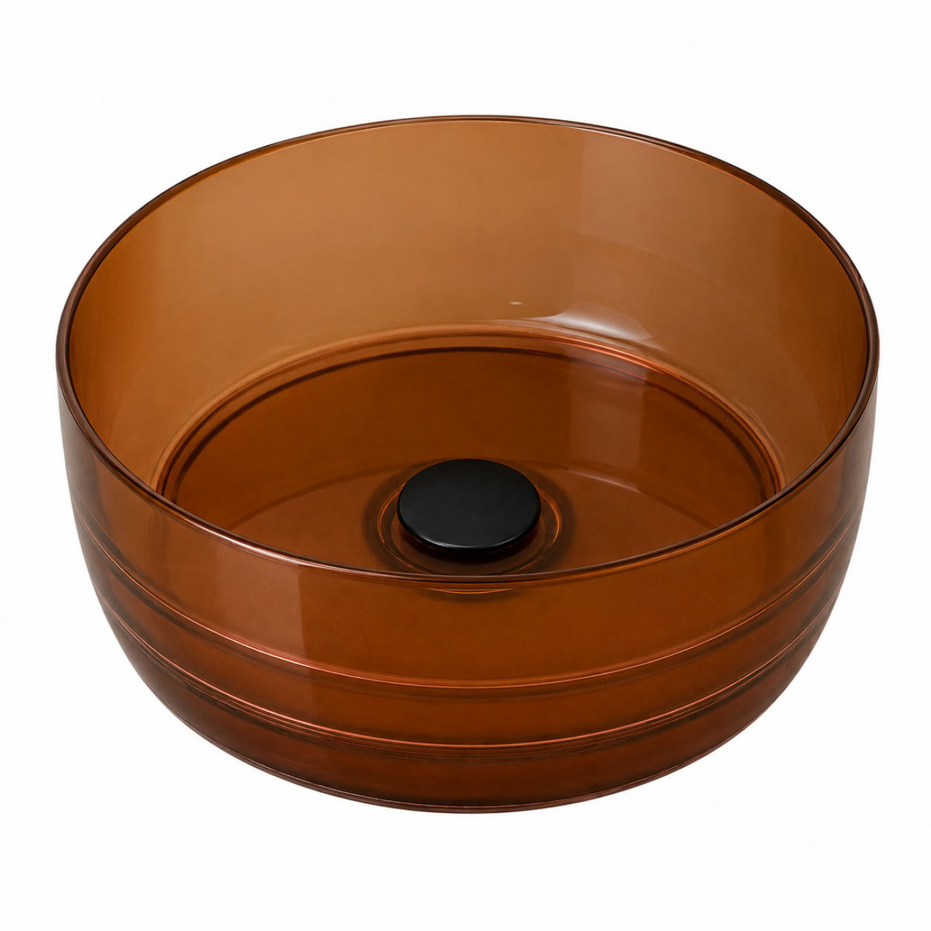 Lavabo COPEN RESIN nadgradni 400x400x150 transparent maron