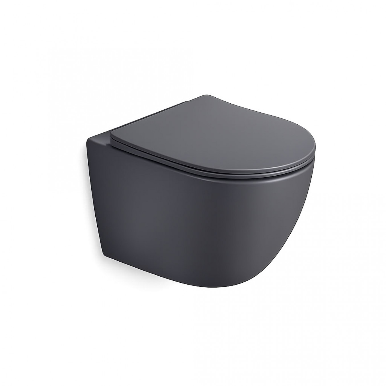 Konzolna šolja PERLA compact dark grey rimless sa duroplast soft close wc daskom
