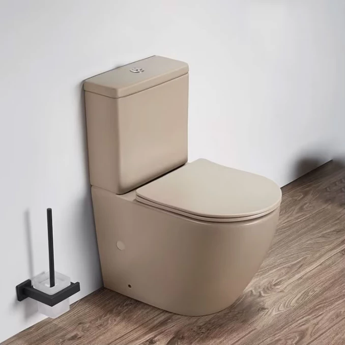 Monoblok PERLA rimless cappuccino sa duroplast soft close wc daskom vario