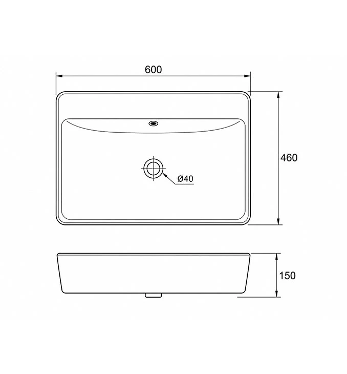 Lavabo COPEN 600x460x150