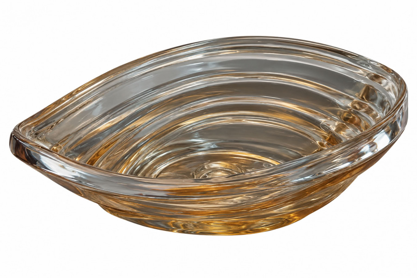 Stakleni lavabo COPEN nadgradni 500x360x160 transparent gold