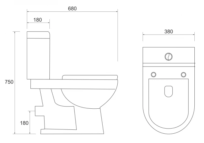 Monoblok baltik sa duroplast soft close wc daskom