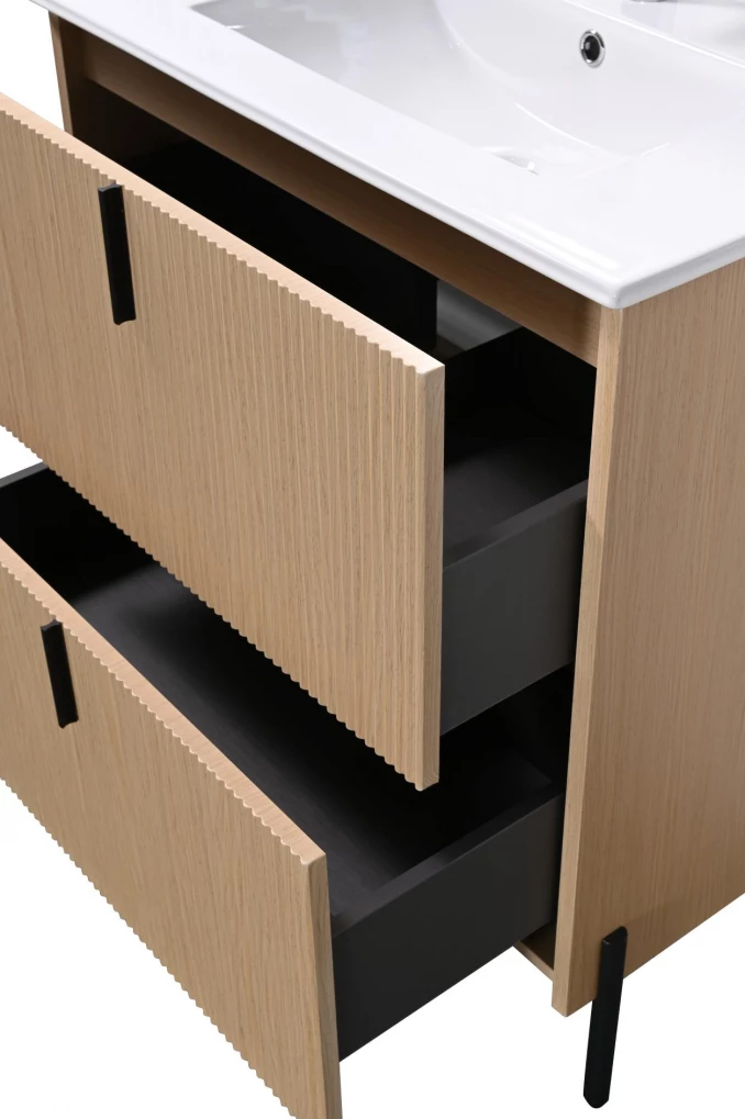 Toaletni ormarić COPEN ODETTE sa keramičkim lavaboom 750x460x880mm natural wood