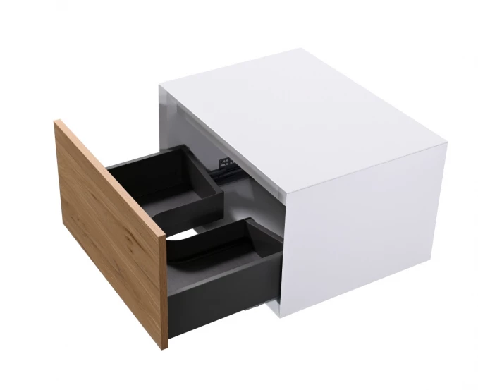 Toaletni ormarić COPEN KELLY 600x460x350mm natural wood/matt white