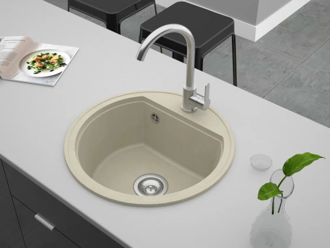 Granitna sudopera MILO ESSENCE O51 Cappuccino sa sifonom