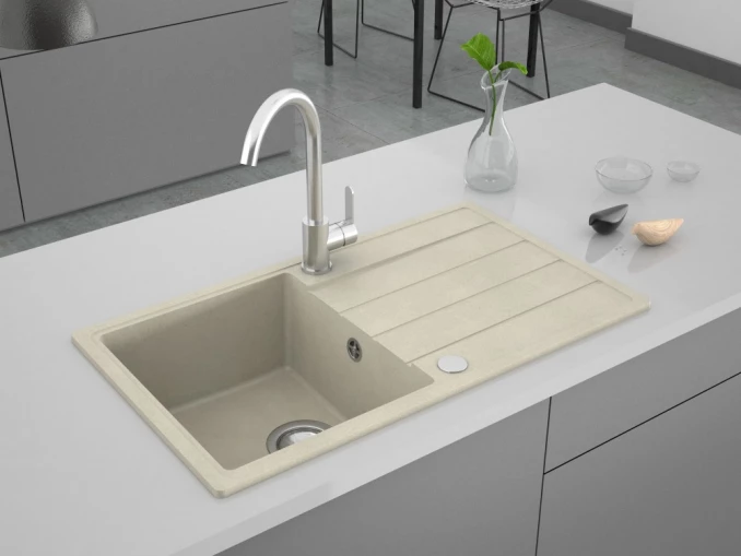 Granitna sudopera MILO METRO 76x44 Cappuccino sa sifonom