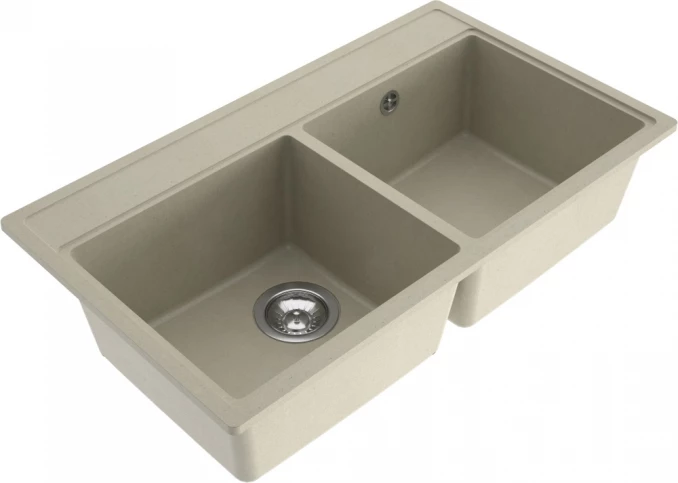 Granitna sudopera MILO METRO 76x44 Cappuccino sa sifonom dupla