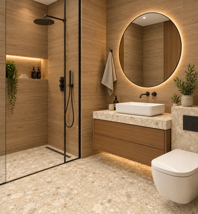 TERRAZZO STONE warm beige matt 29.8x59.8 K2 3