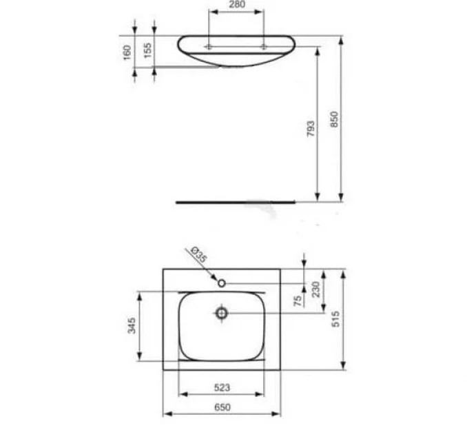 Lavabo Ideal Standard MOMENTS 65