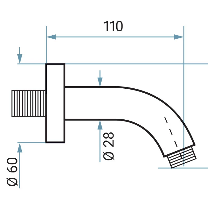 Izliv za tuš EMMEVI 110 mm