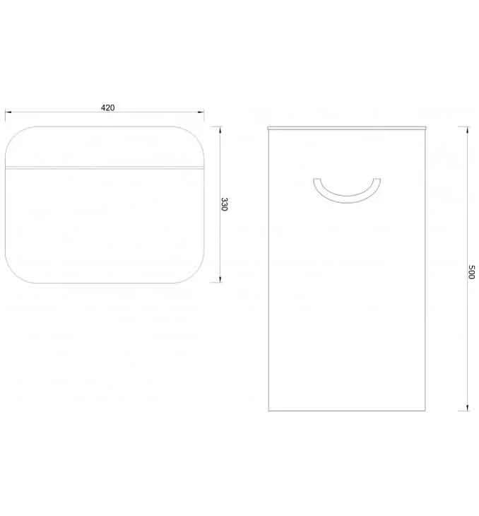 Bambus korpa za veš COPEN 400x300 visina 500 natur