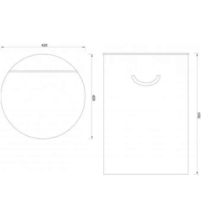 Bambus korpa za veš COPEN okrugla natur