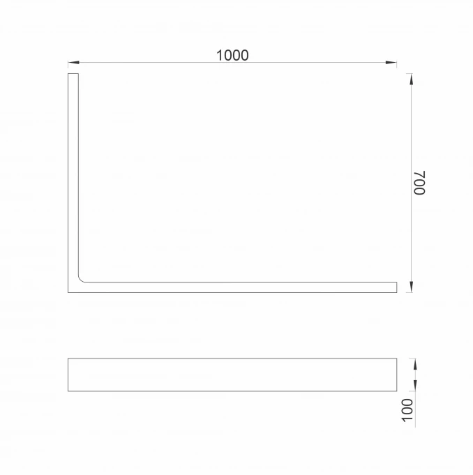 Tuš kadica COPEN SOLILUX 1000x700x35 sa oplatom i 12 nogica set