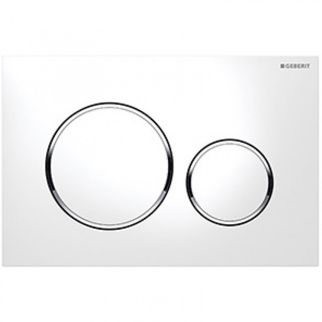 Taster Geberit SIGMA 20 bela hrom-bela