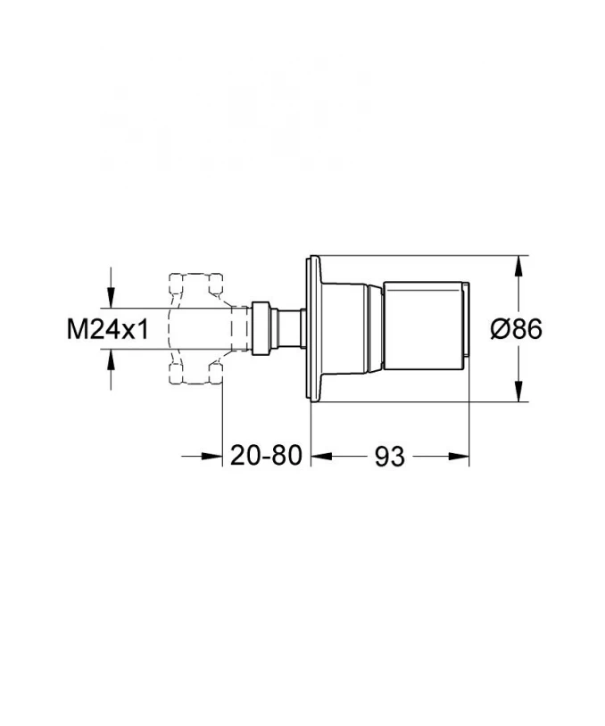 Maska ventila uzidnog GROHE T2000 19243000